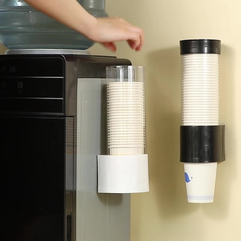 Dispenser Porta Copo Descartável 200ml de Parede Automatico Nobre - Branco