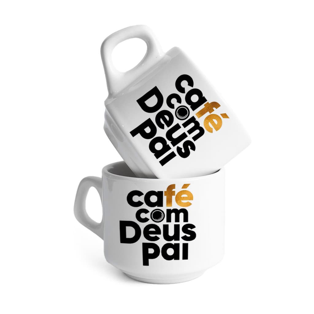Kit Conjunto Xícara Caneca Café com Deus Pai Variados - Shopee