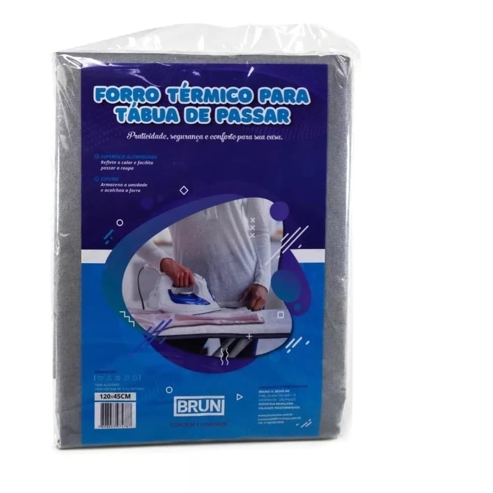 Capa Forro Tábua De Passar Roupa Térmico Brun 120x45cm
