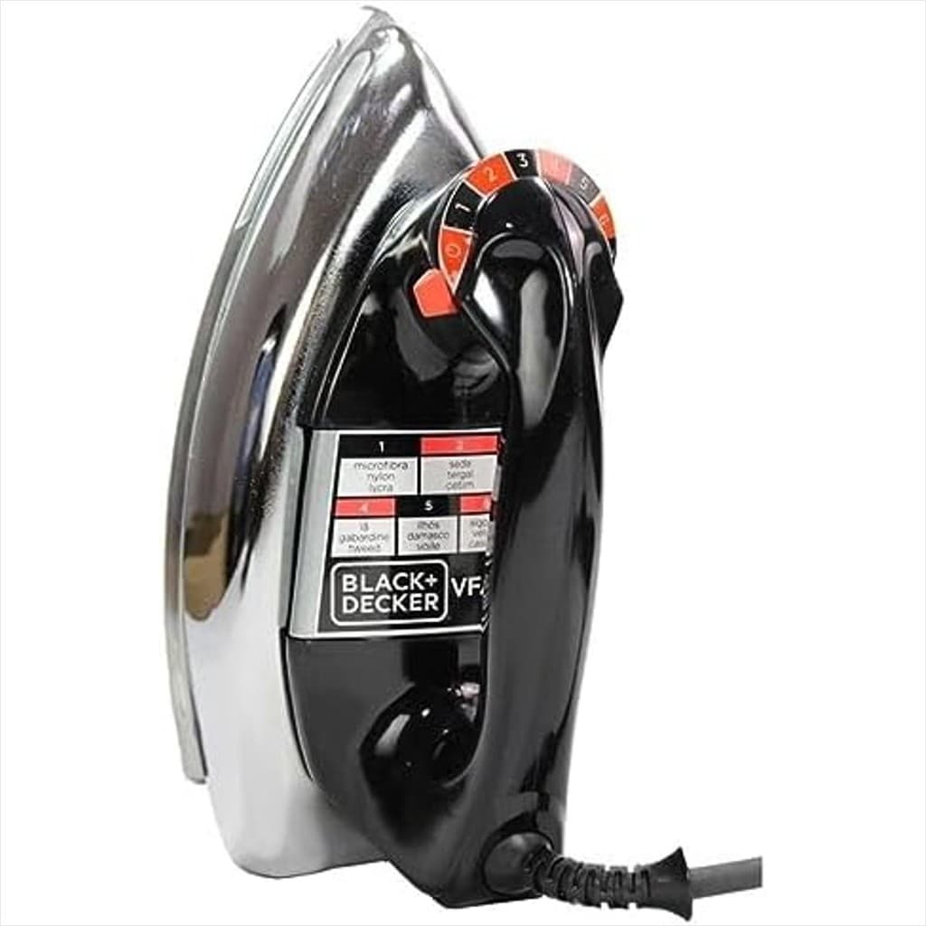 Ferro a Seco Cromado Base de Alumínio VFA1110TM2 127v Clássico Black+Decker