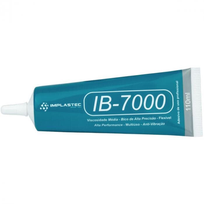 Cola Adesiva Multiuso Transparente Implastec Ib-7000 110ml Celular Reparo