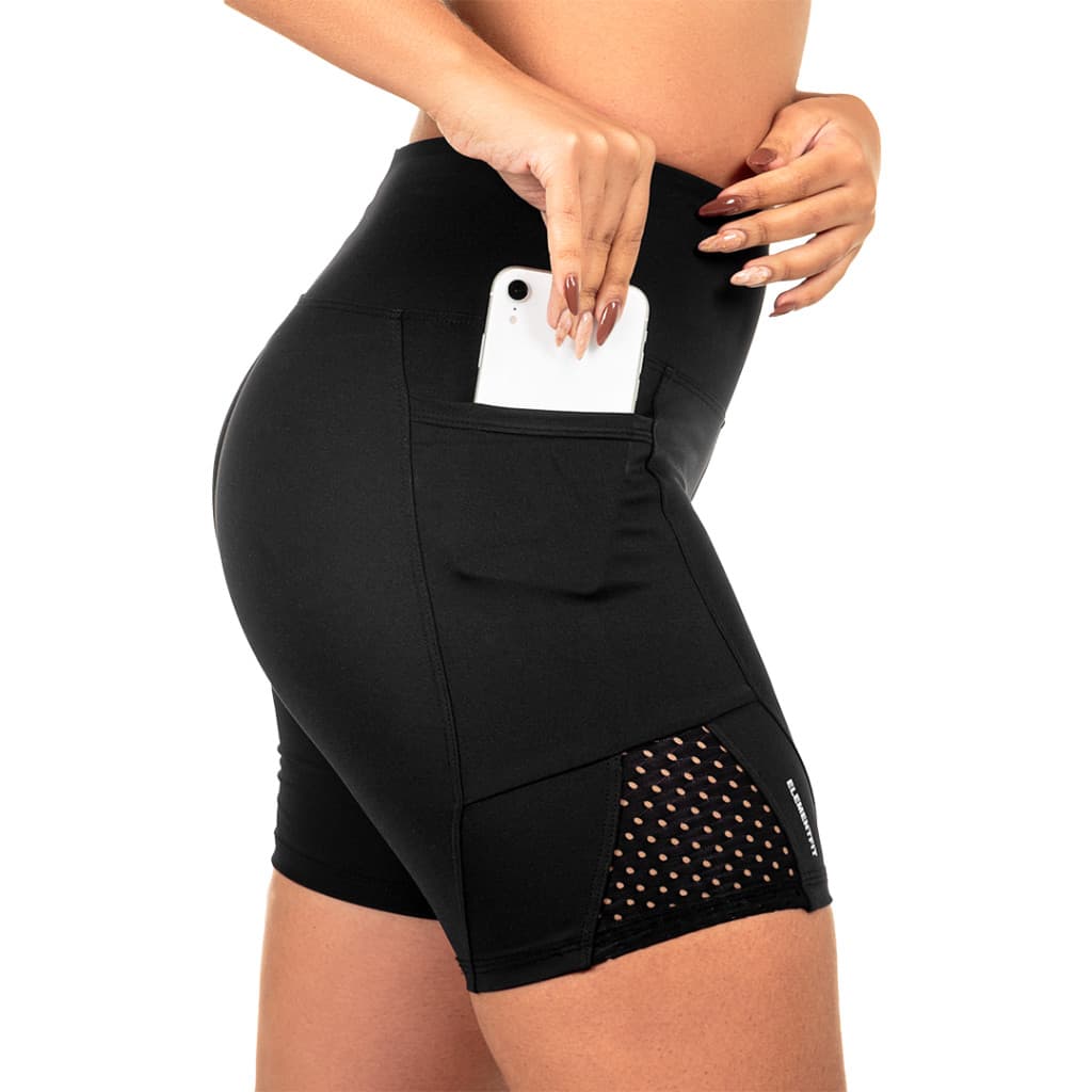 Short Com Bolso Para Academia Caminhada Corrida Suplex Tela