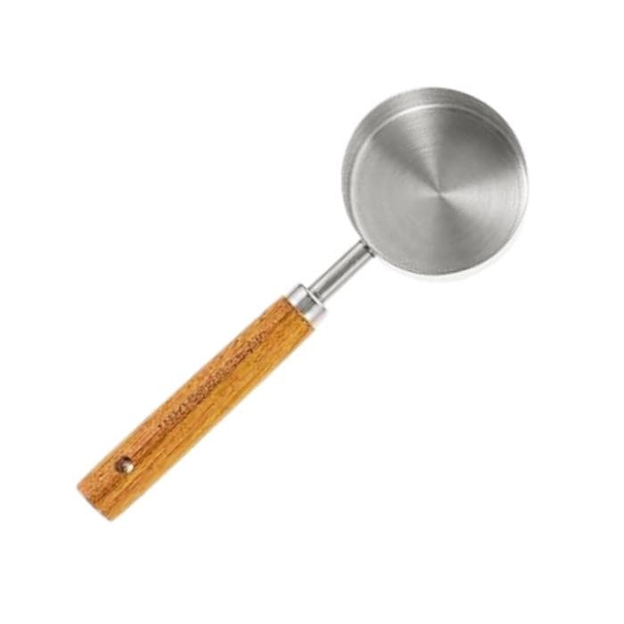 Colher medidora Alça Longa com cabo de madeira 60ml 1/4 Cup