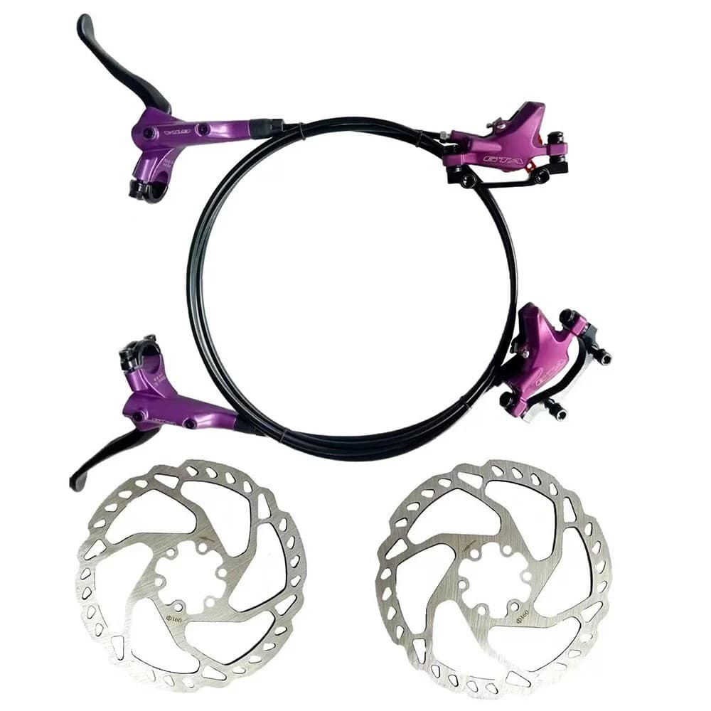 Freio Disc Hidr Alum Gta Par Roxo C/ Discos