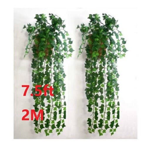 Folha De Hera 1 Peça 7.5 Pés Guirlanda Artificial Plantas Videira Folhagem Falsa Flores Decoração De Casa