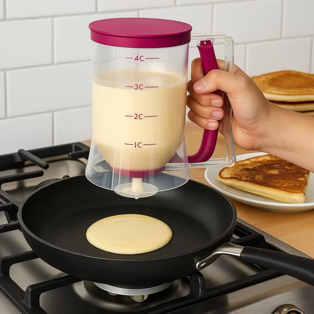 Dosador De Massa Para Bolo Funil 900ML Copo Dispenser Medidor Batedor De Massa De Bolo Cozinha Crepe