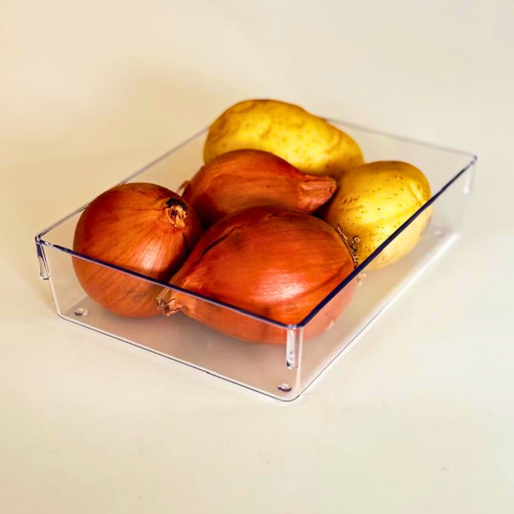 Kit 5 Organizadores de Gavetas Multiuso Acrílico Empilhável Transparente Utilidades