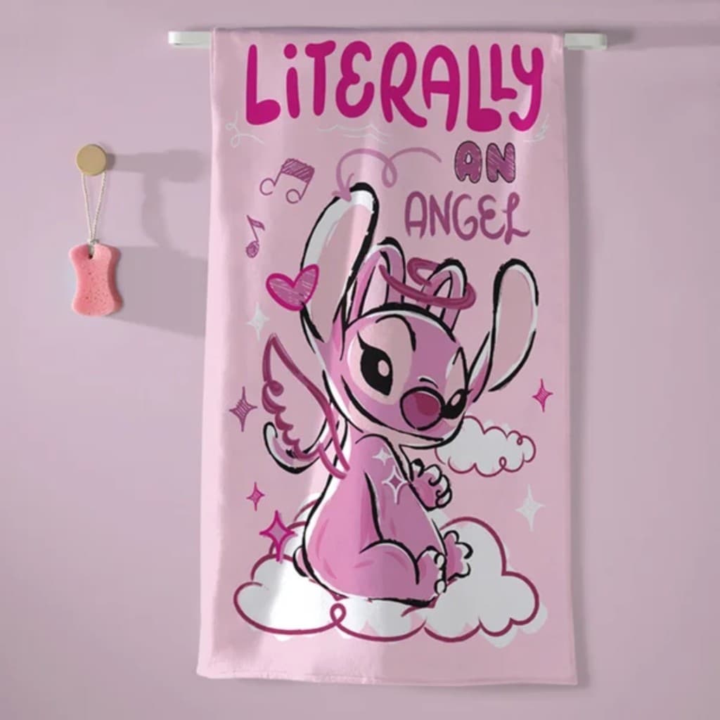 Toalha de Banho Infantil Lilo e Stitch 10 Dohler 100% Algodão Super Macia