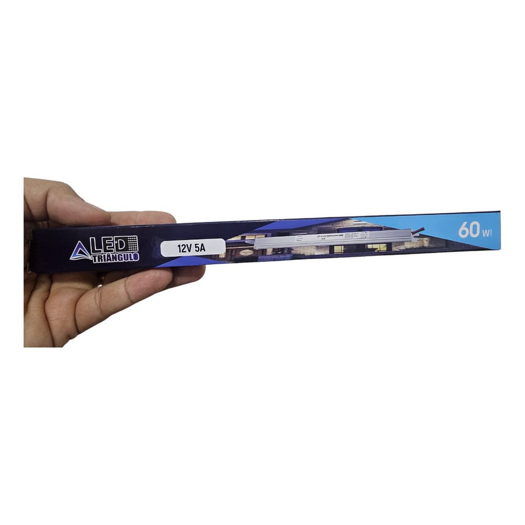 Fonte Slim Driver Para Perfil Fita De Led 12v 5a 60w