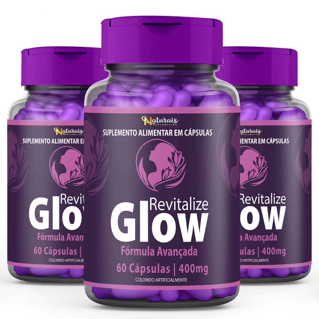 3x Revitalize Glow Original 180 Capsulas - Envio Imediato - Loja Oficial