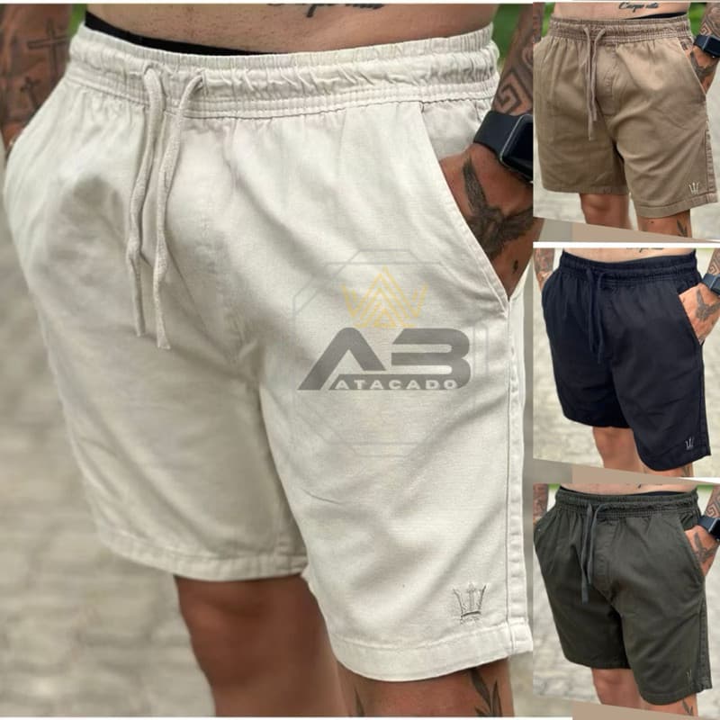 Short Sarja Mauricinho premium 100% algodão