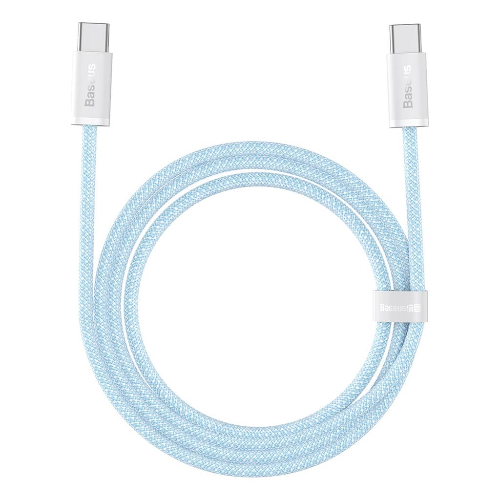 Cabo Usb-c Type-c 100w 1m Baseus Compat. Macbook iPhone iPad Cor Azul-claro