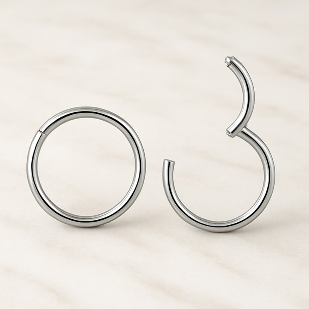 Piercing de Aço Inoxidável em Formato de Argola para Hélice e Cartilagem de Concha