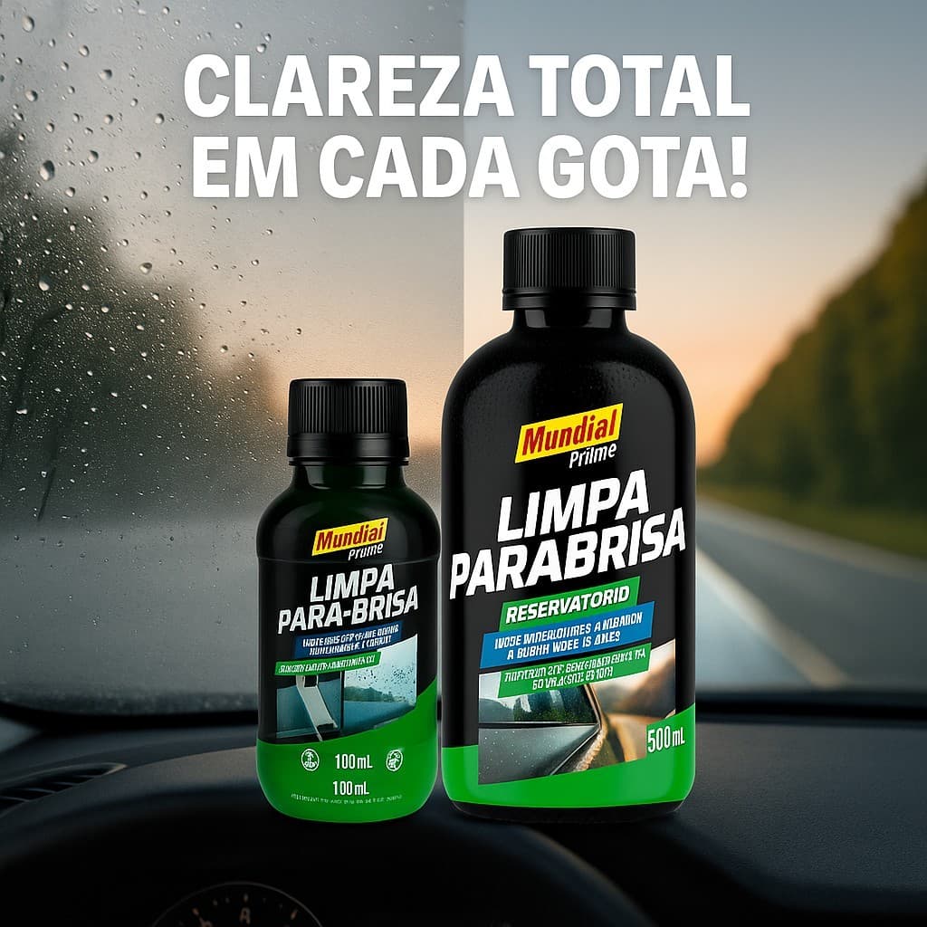 Limpa Para Brisa Mundial  500ml100ml Fluido Parabrisa