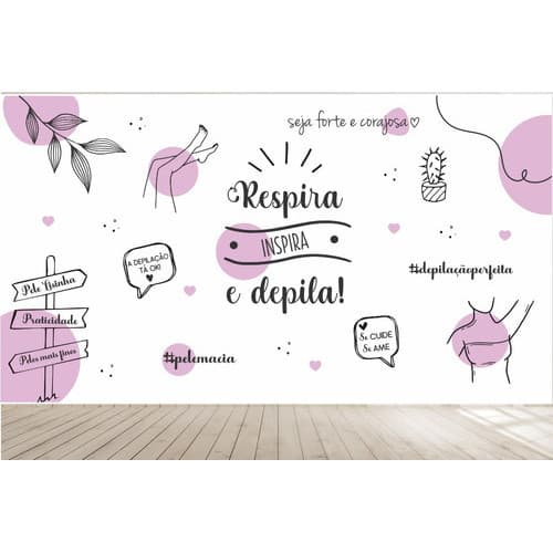 Papel de parede auto colante Estética Depilação Laser 2mx1m Decoração Código Dl9