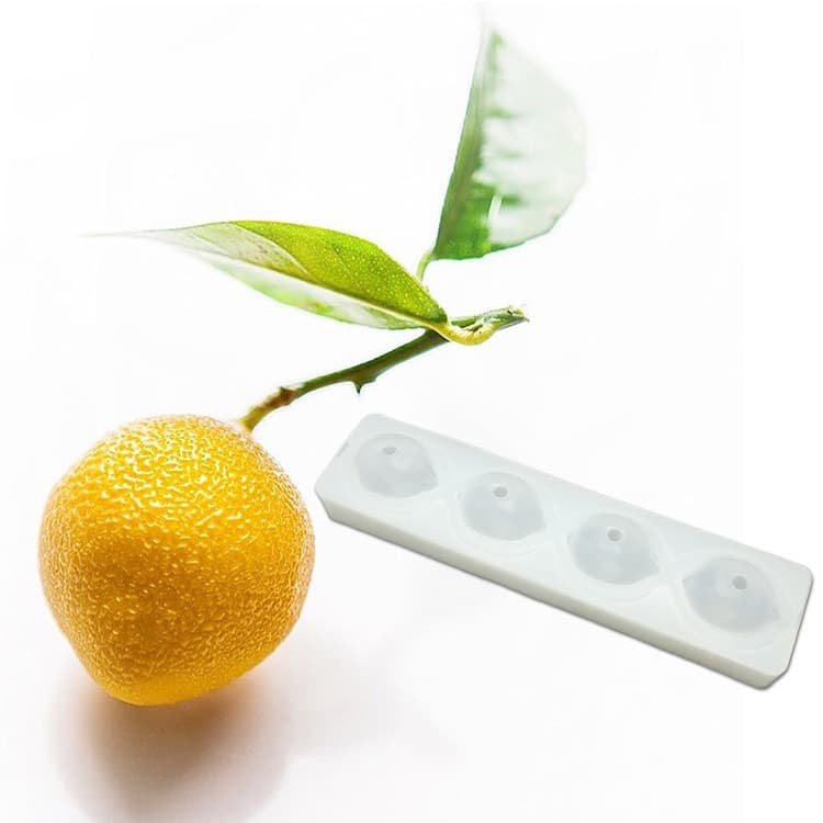 Francês 3D4 tridimensional limão Mousse bolo molde de Silicone molde de frutas sorvete sobremesa molde de cozimento