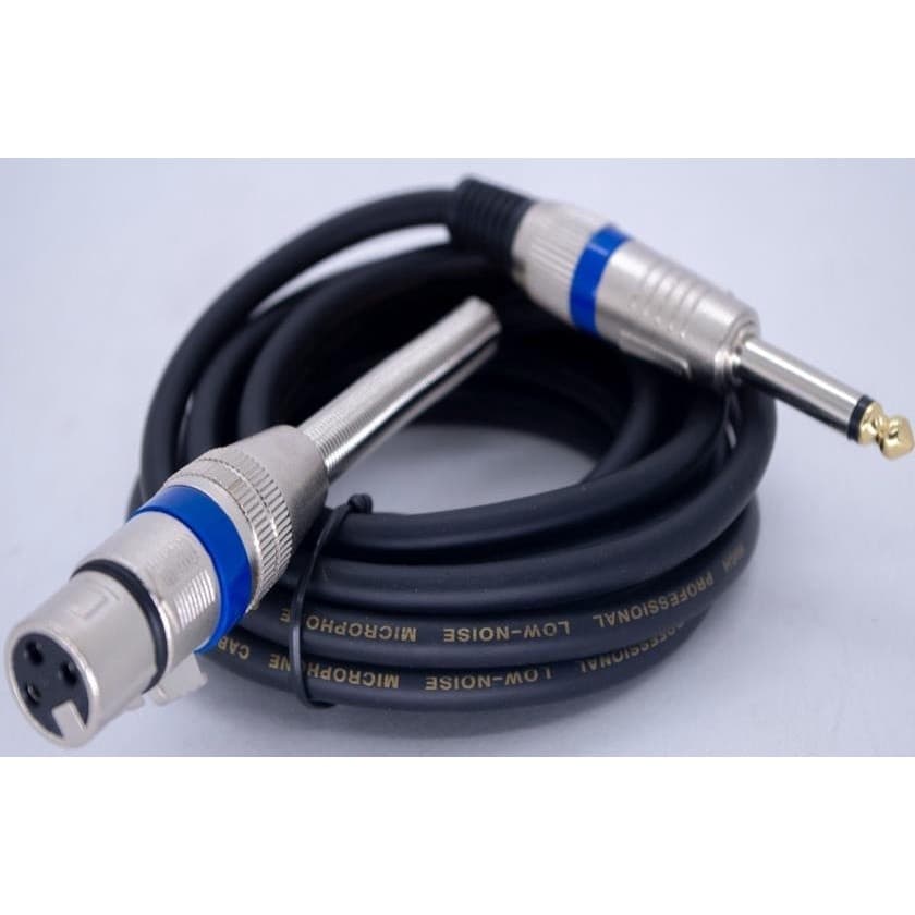 Cabo Microfone E Violao Mono Xlr / P10 3 Metros Dourado