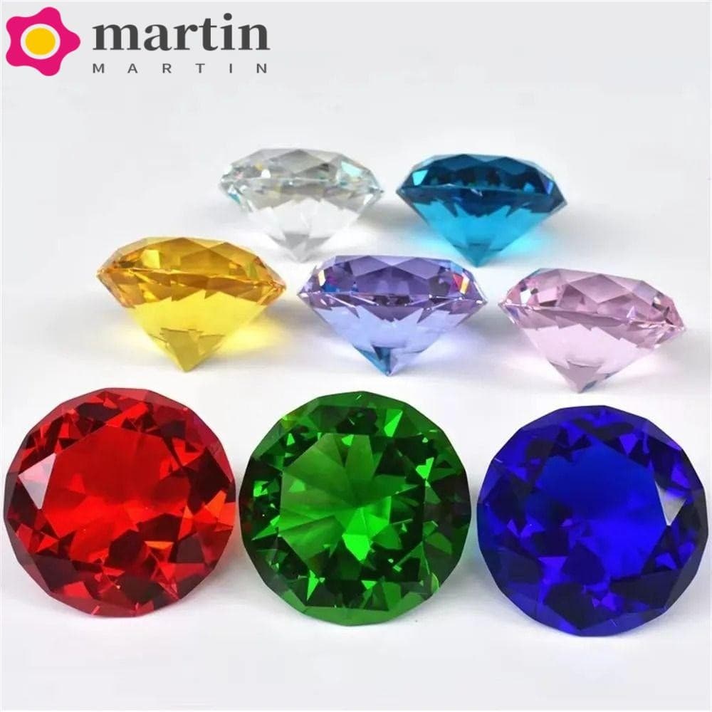 Ornamento De Diamante De Cristal MARTIN , Artificial De Processo De Corte Colorido , Em Forma