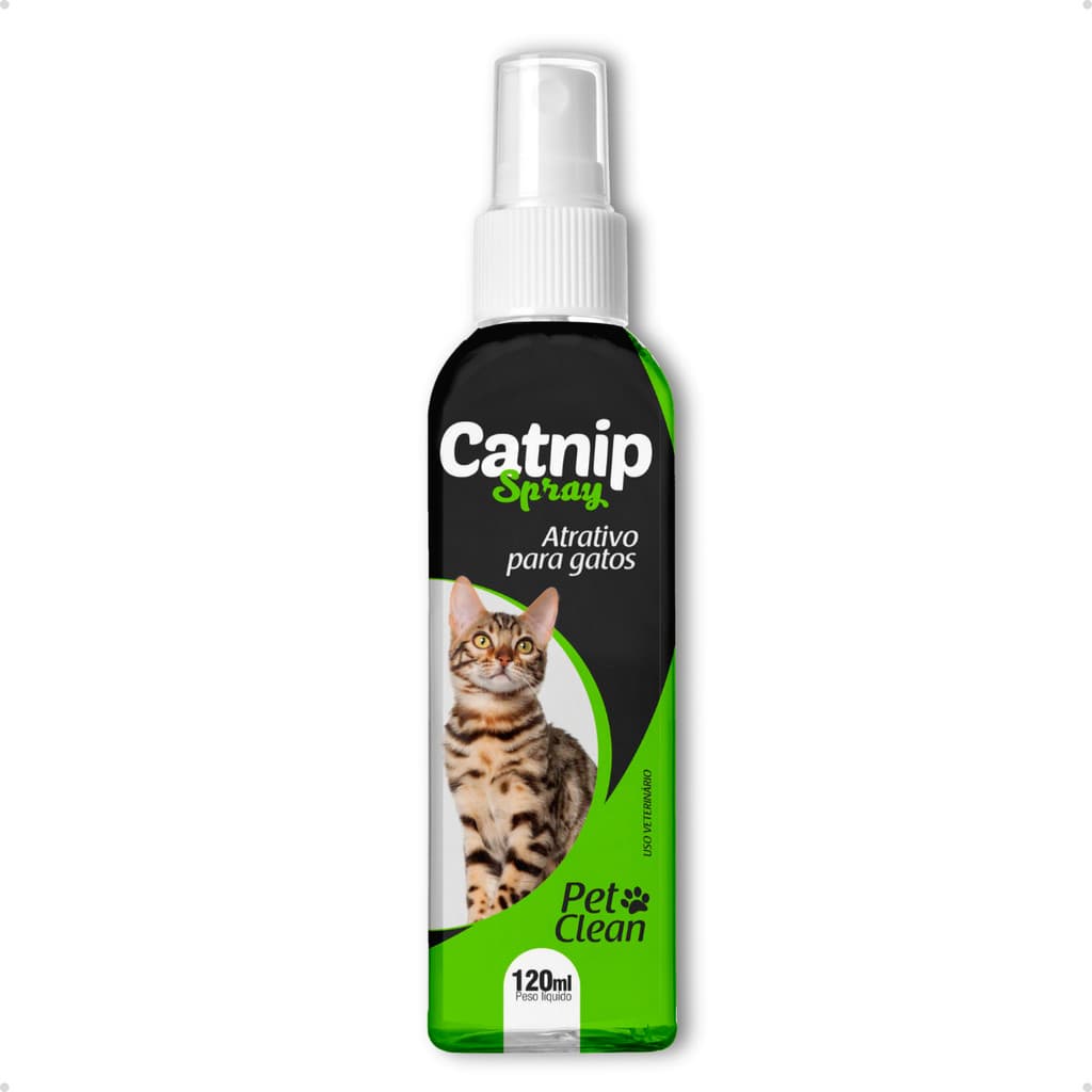 Catnip Erva Gateira para Gatos Spray Atrativo Interativo Relaxante Pet Clean - 120 ml