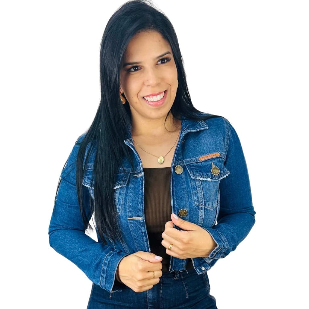 Jaqueta Feminina Jeans Cropped Barra A Fio Revanche 1525001