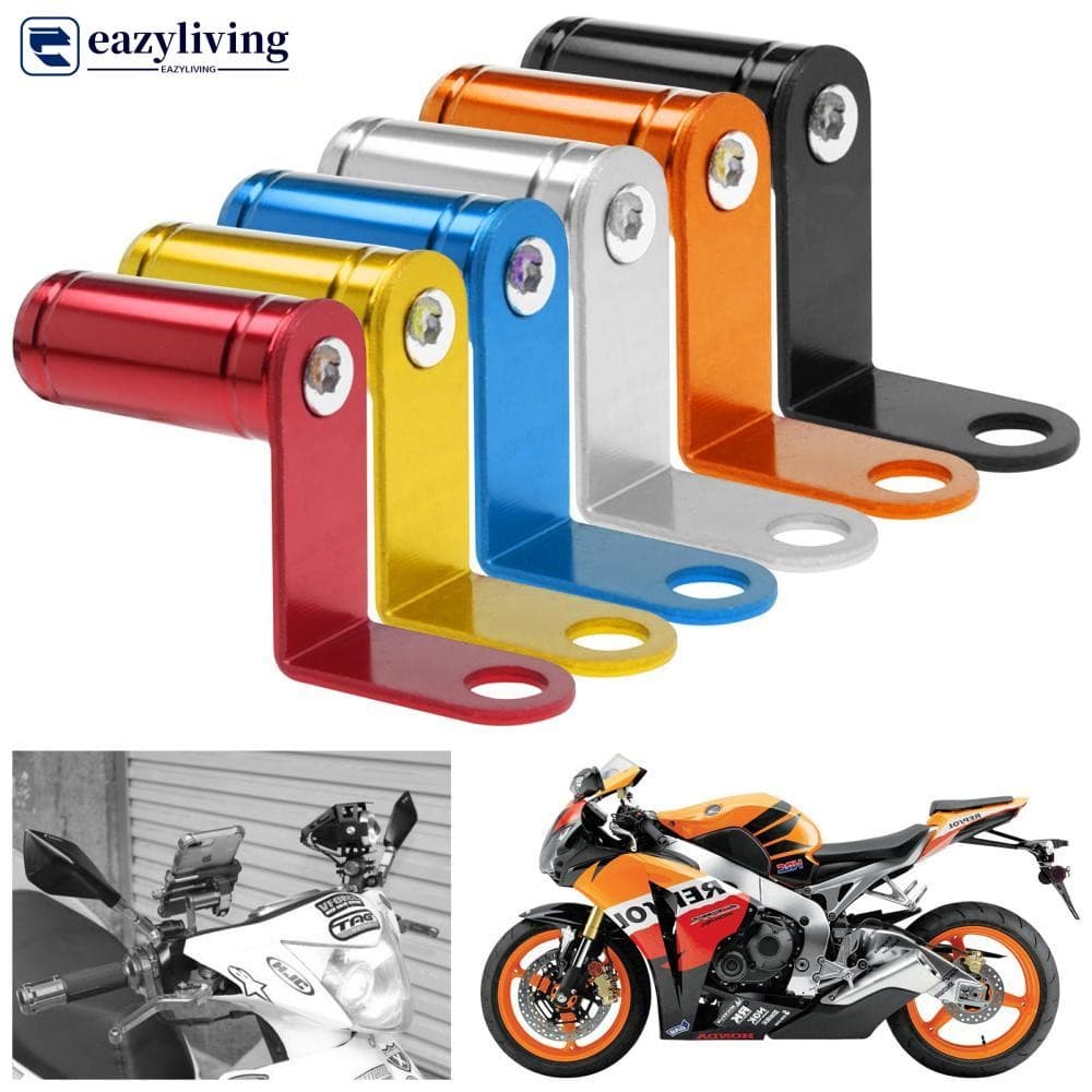EAZYLIVING Múltiplas Funções Motocicleta Espelho Retrovisor Montar Extensor Suporte Braçadeira Barra Guiador Do Telefone