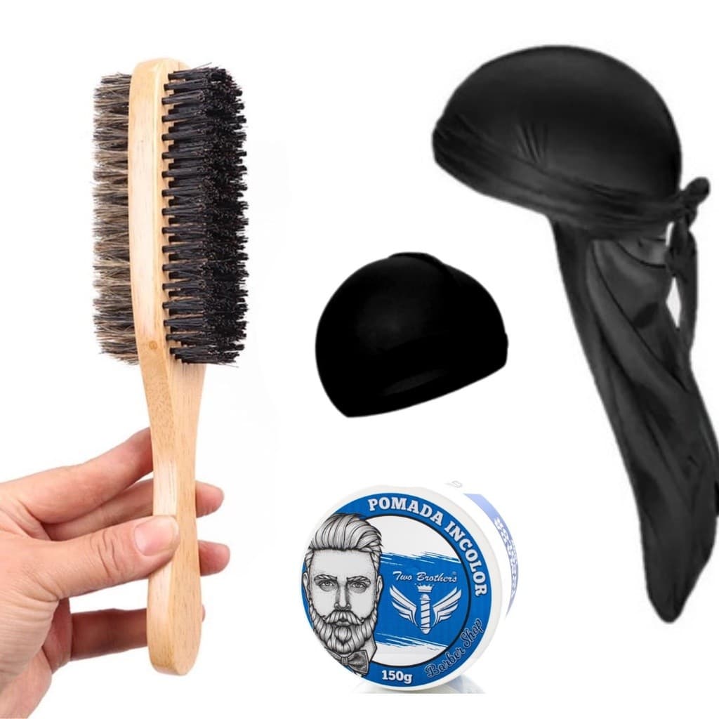Kit Waves, Durag,  e Escova 360waves Hip Hop. bandana