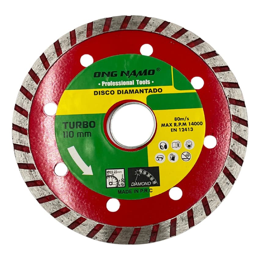Disco Diamantado Turbo 110mm Corte Seco Concreto Alvenaria