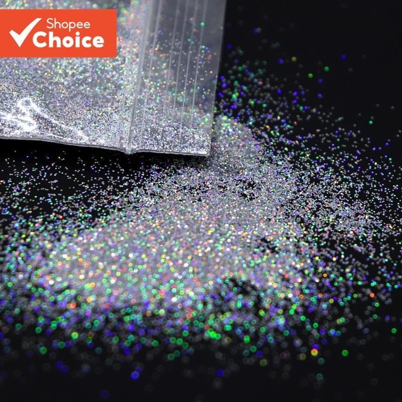 10g 0.2mm Laser Glitter Nail Art Pó Para Unhas De Gel Design DIY