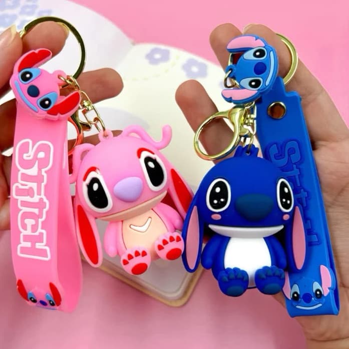 Chaveiro Stitch Angel Lilo 3d Fofo  Unidades Casal Amigos Kwai