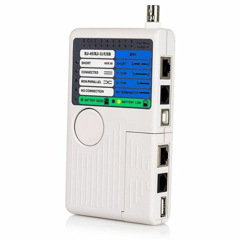 Testador de Cabos  USB, BNC, RJ11, RJ45, Rede