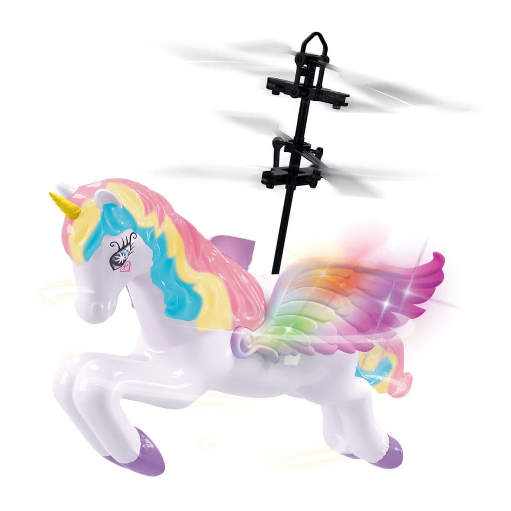 Mini Drone Unicórnio Colorido Voador Luz Led Sensor De Movimento Usb Recarregável - Dm Toys