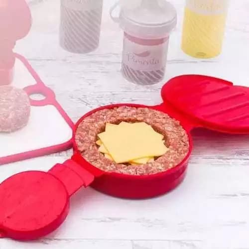 Kit 12 Peças Mini Forma Molde Modelador Para Hambúrguer Artesanal Caseiro Prensador