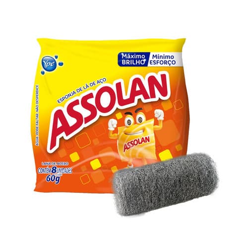 ESPONJA DE AÇO ASSOLAN YPÊ 60G