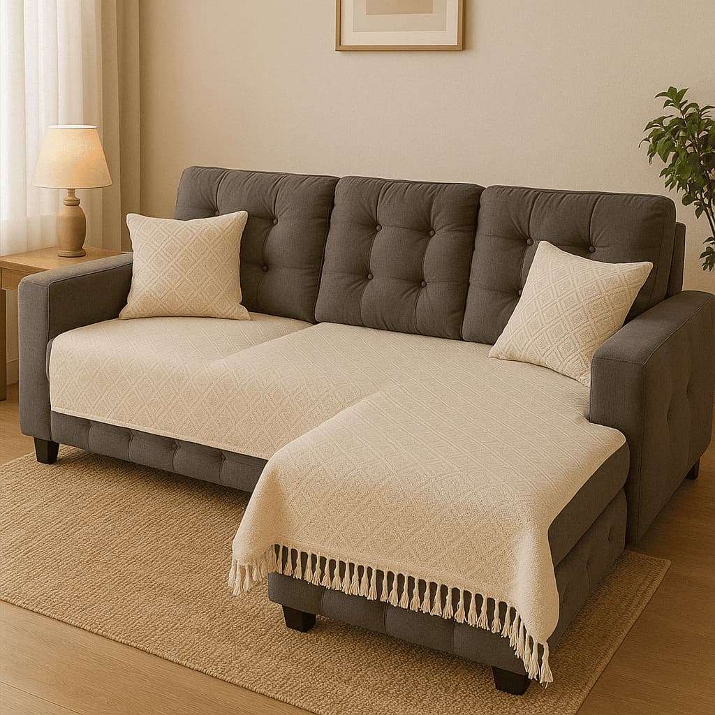 Manta Para Sofá Gigante Luxo 2,40X1,80m m Premium De Algodão Capa Decorativa Protetora Envio Rápido