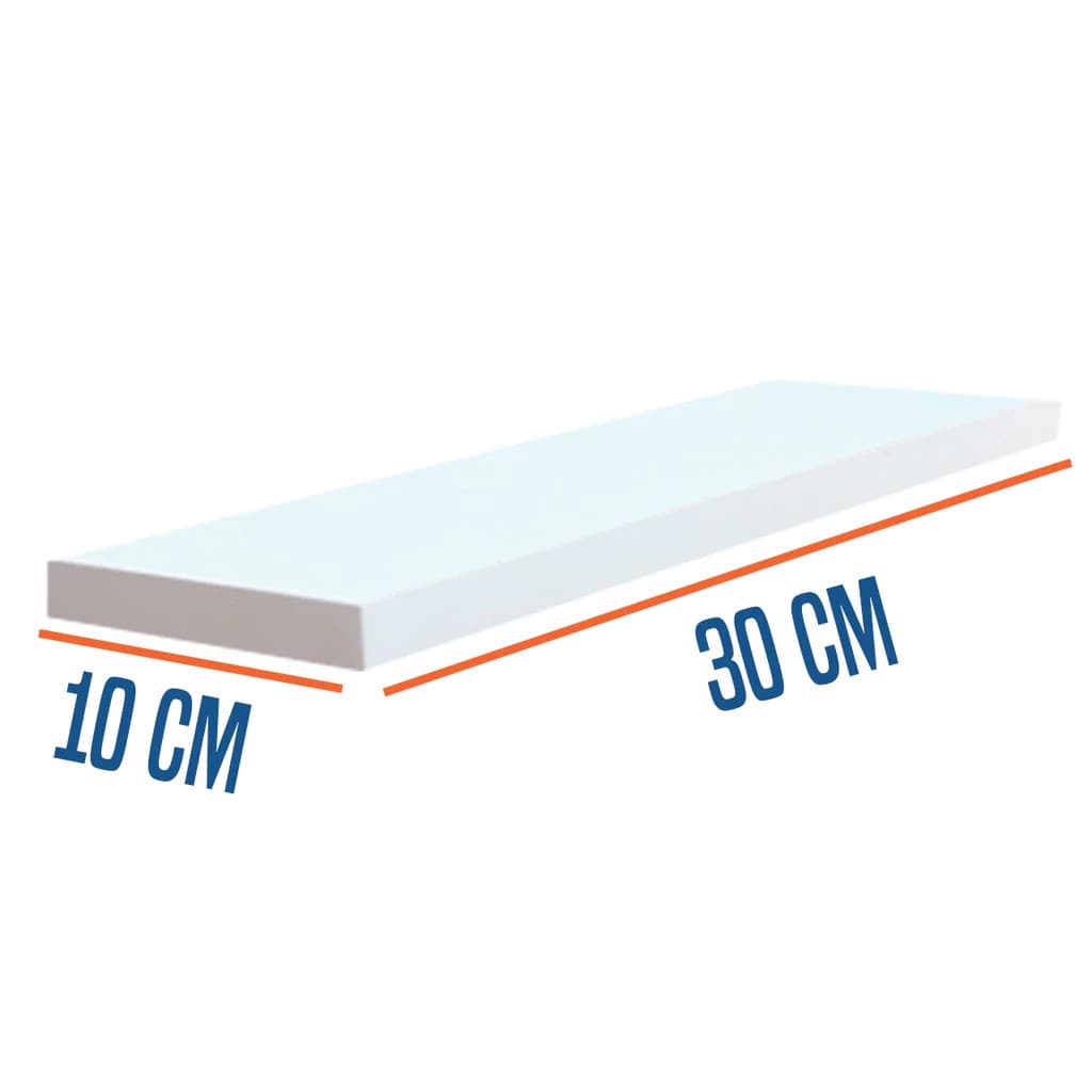 Kits Prateleiras Mdf Branca de Parede 30x10 Com Suporte