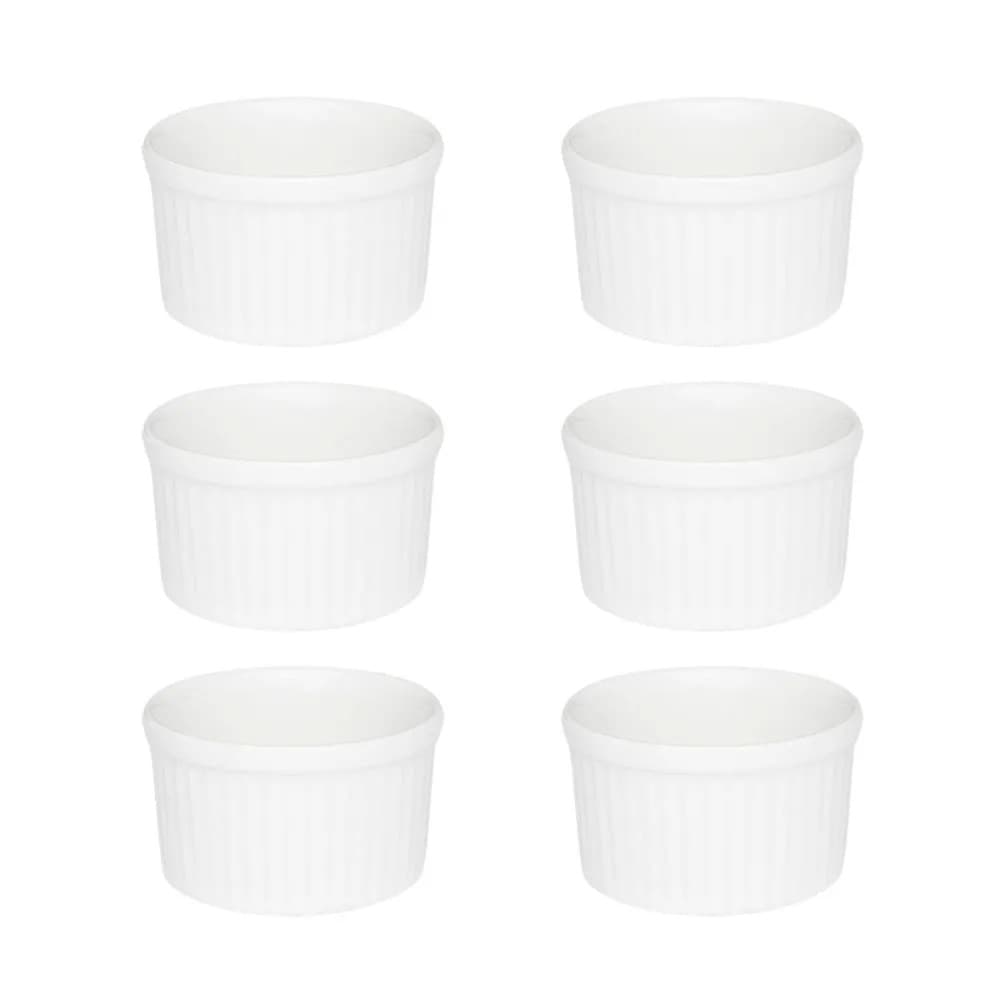 Conjunto De 6 Ramequins 6X3cm 50ml Branco Oxford