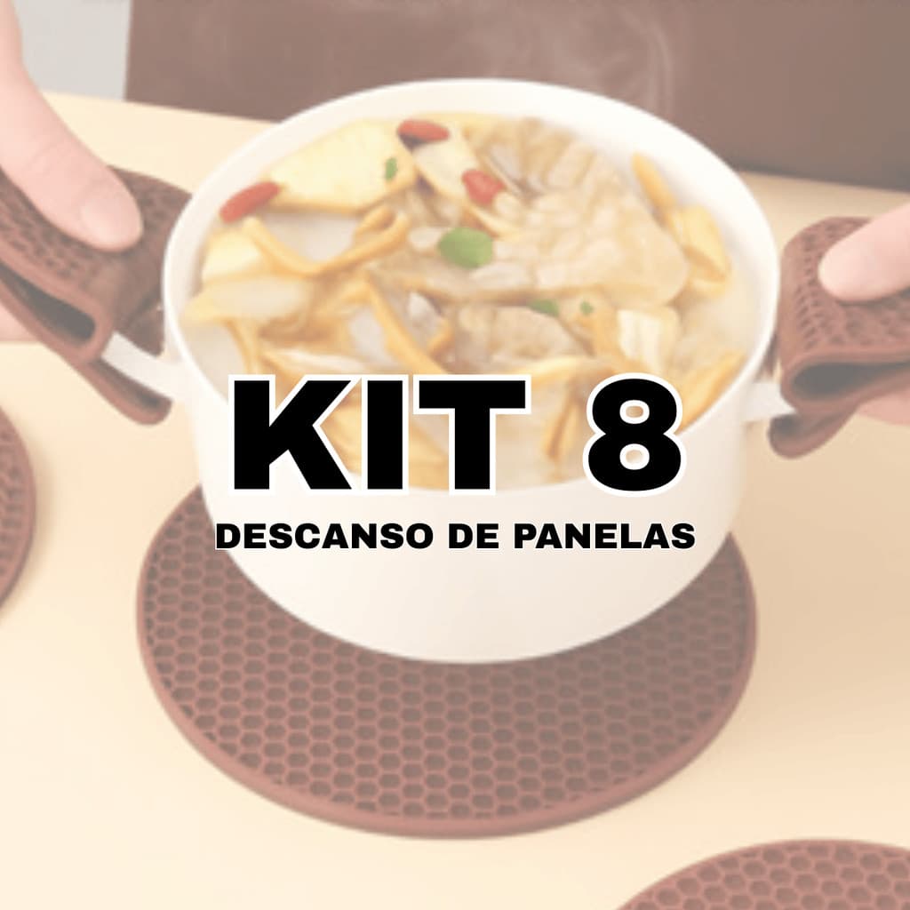 KIT 8 Descanso De Panela Silicone