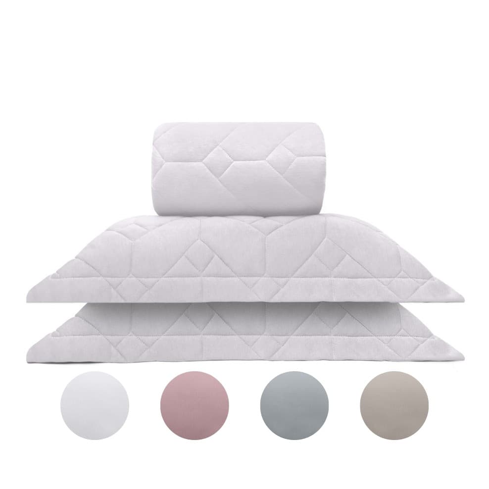 Kit Cobre Leito Queen Malha 100% Bambu Natural Buettner 3Pçs