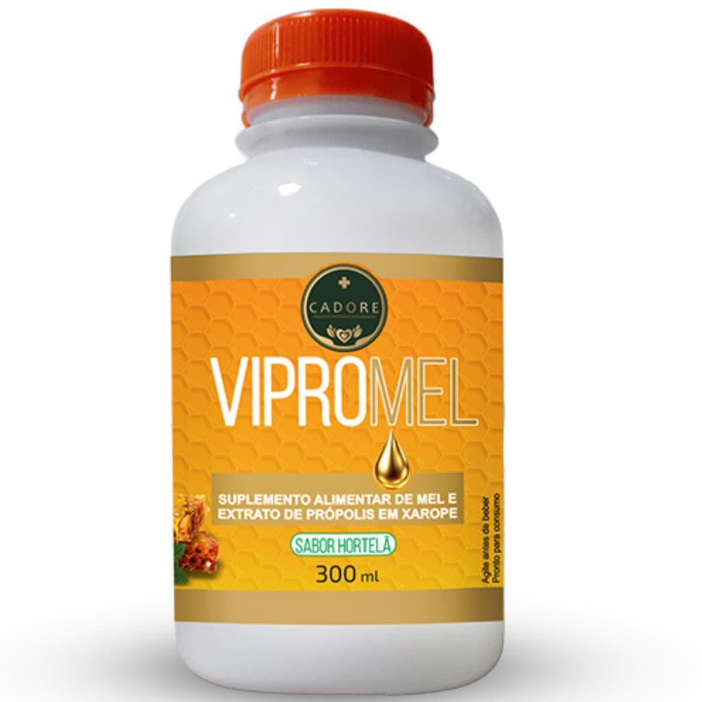 VIPROMEL SUPLEMENTO MEL PROPOLIS ROMA GENGIBRE GUACO HORTELA ALHO E EUCALIPTO 300ML