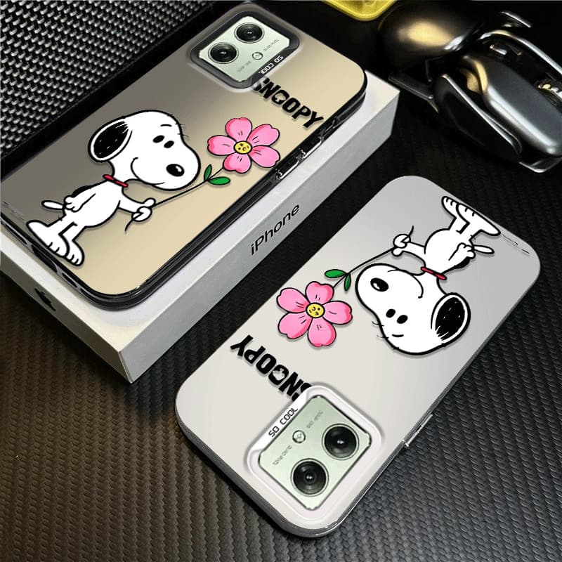 Capinha Snoopy Para Motorola Moto G84 G60 G54 G52 G34 G30 G24 G22 G20 G10 G14 E20 E40 Capa fosco Anti queda