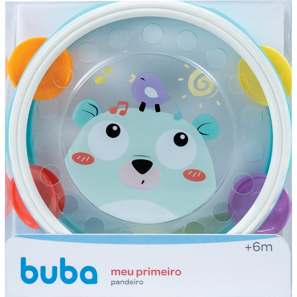Brinquedo Musical Buba Meu Primeiro Pandeiro Infantil Bebê Estimula Coordenação Bebe