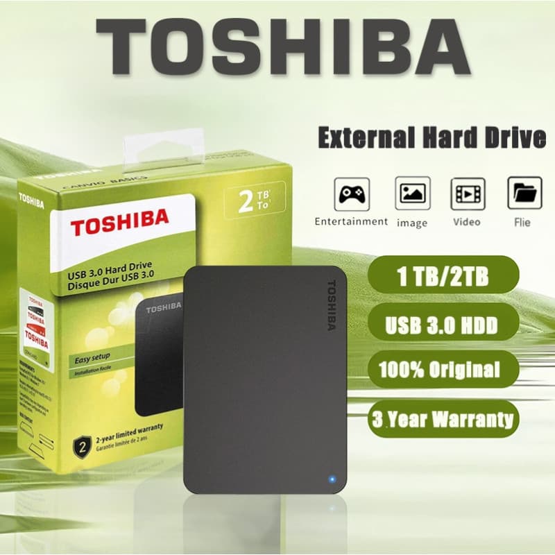 🔥Toshiba🔥Disco rígido externo 1TB 2TB 4TB External Hard Drive HDD USB 3.0  Portable HD Externo 2TB Hard Drive[Original💯