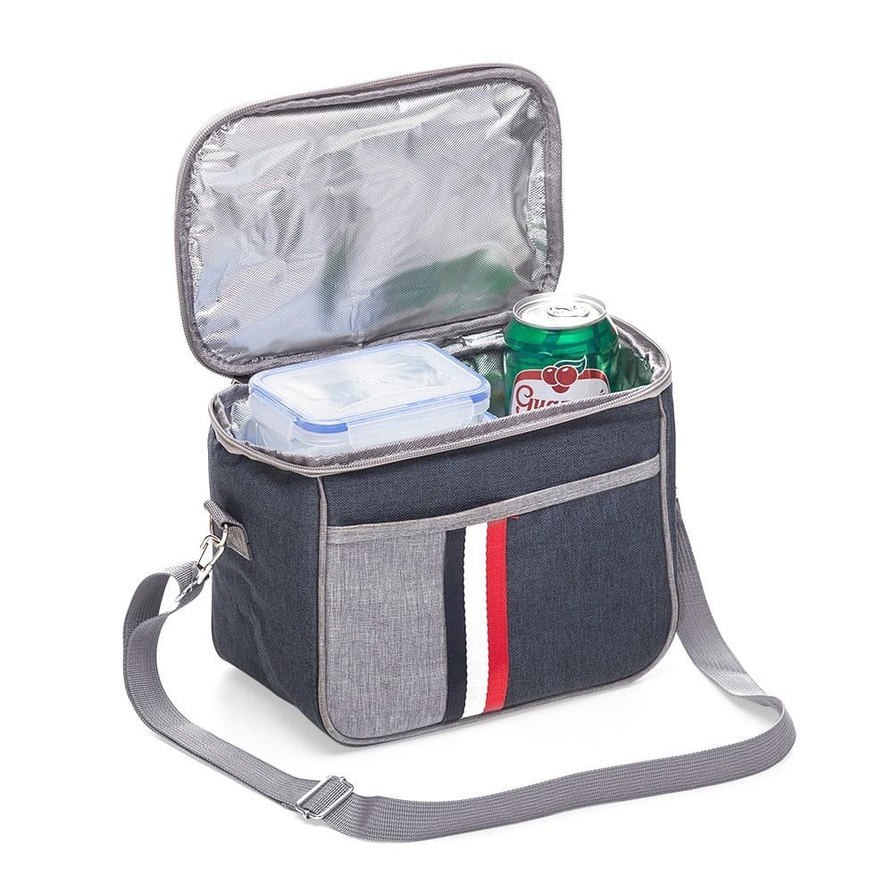 Bolsa Térmica De Nylon 7 Litros Com Dois Compartimentos e Bolso Frontal Super Resistente