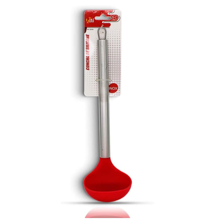 CONCHA DE SILICONE C/ CABO INOX 30,5 CM LINHA RED 123 UTIL