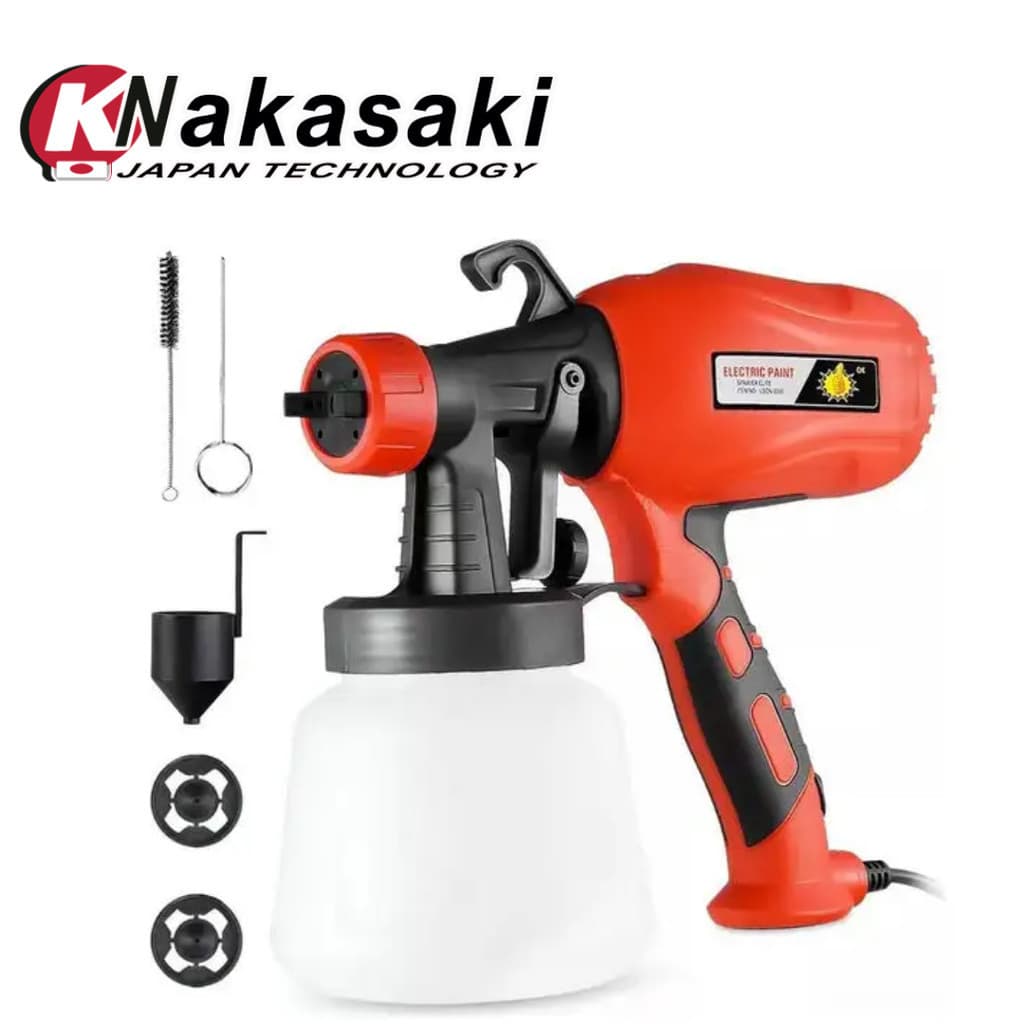 Pistola De Pintura 900w Nakasaki Pulverizadora Elétrica 1L  Profissional