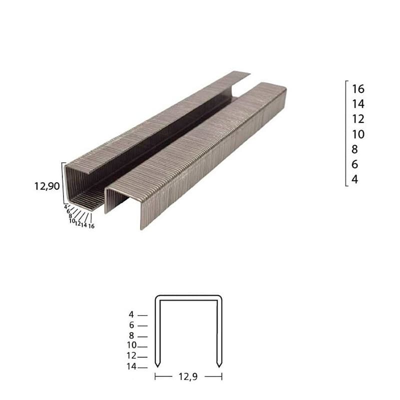 Grampo 80/W 14mm para Grampeador Pneumático 80 Guara com 15.000