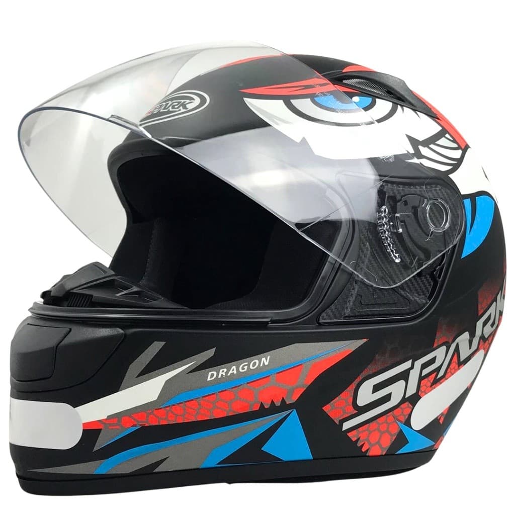 Capacete Moto Ebf New Spark Dragon Esportivo Com Narigueira