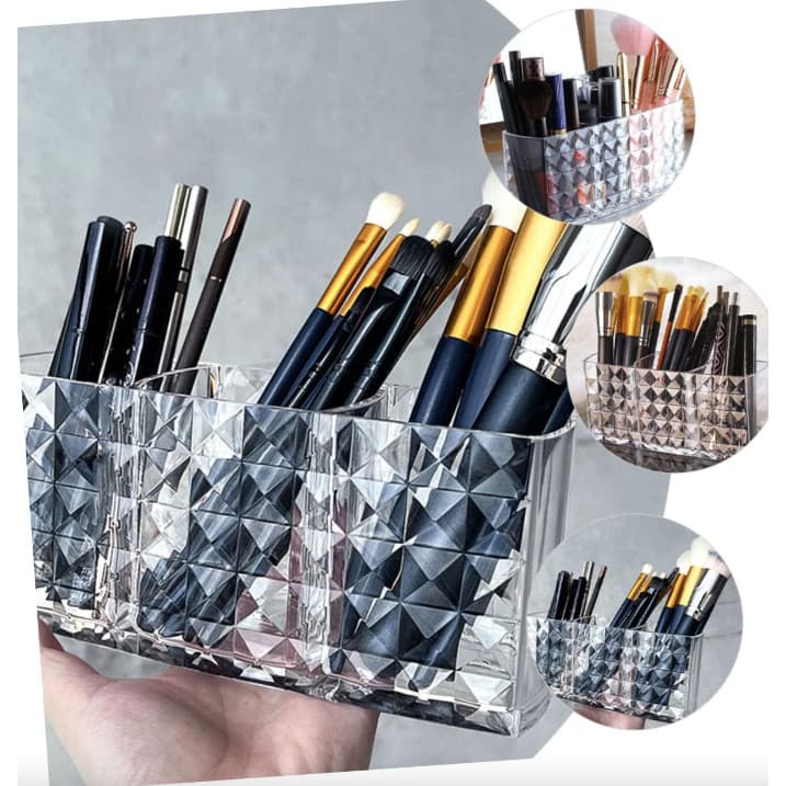 Porta Pincel Diamante Organizador Acrílico Maquiagem