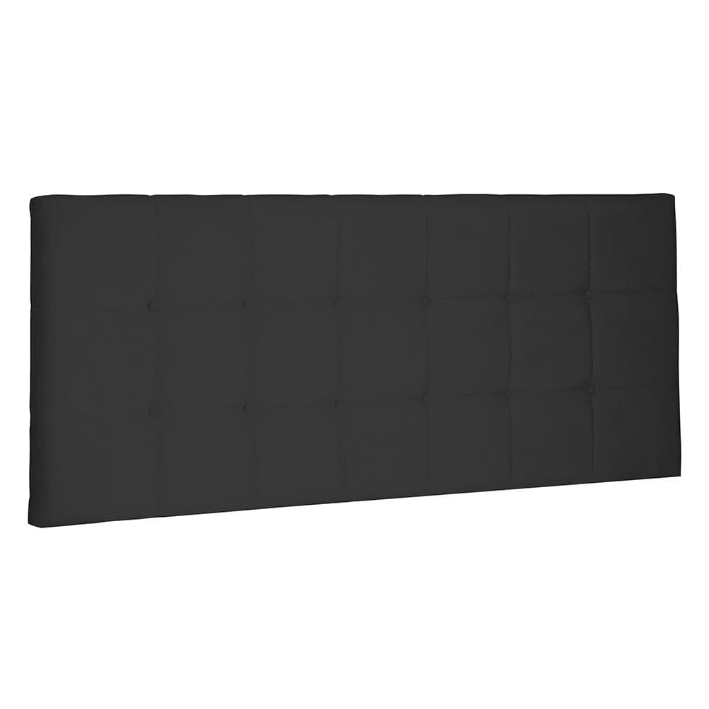Cabeceira Painel Solteiro 90 cm Verona Suede Preto - Pallazio