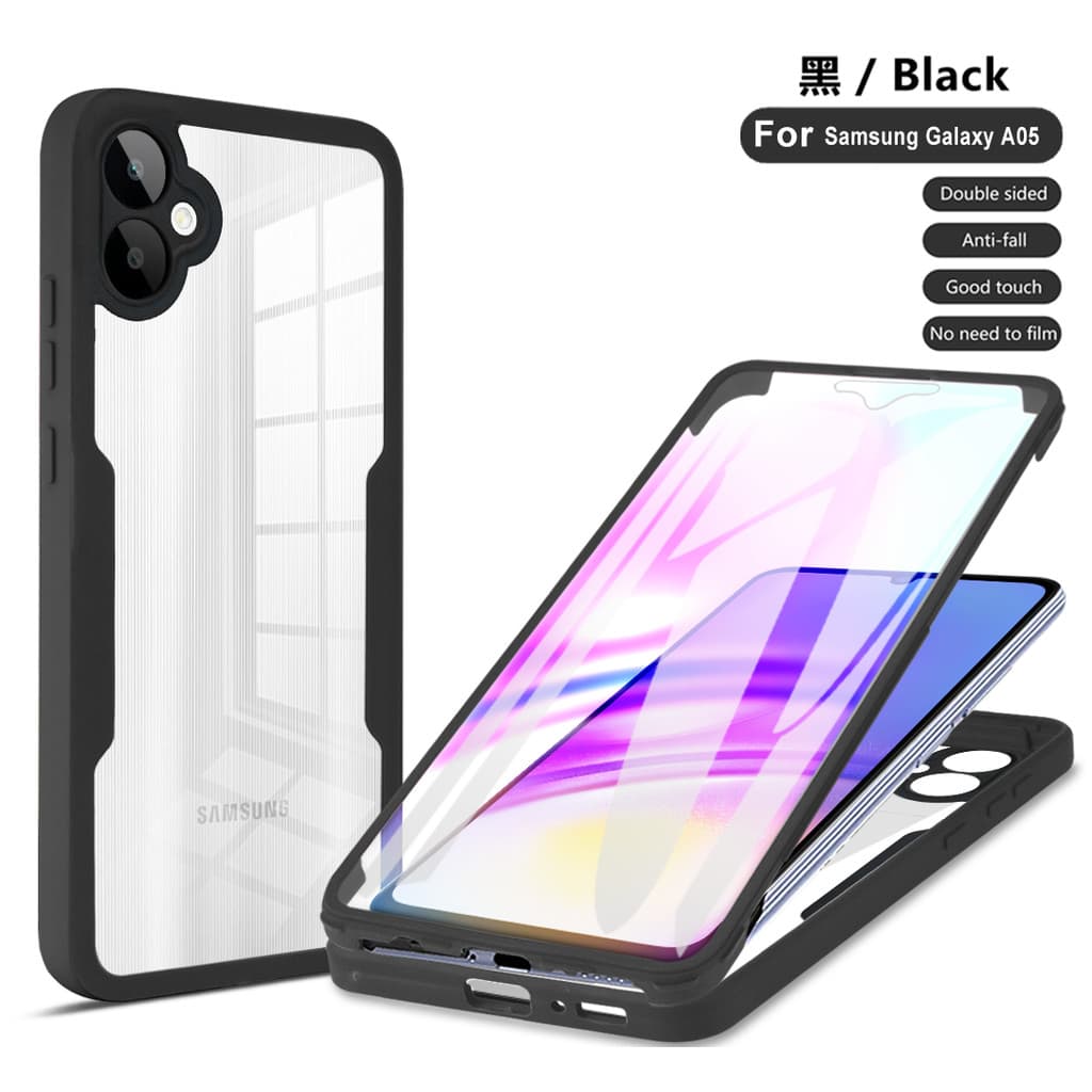 360 Capa Para Samsung Galaxy A06 A05 A05S Capinha Plástico TPU Duplo À Prova De Choque Capa De Telefone Celular